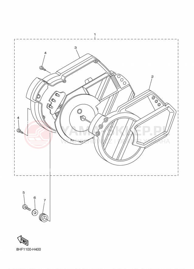 Schemat "licznik" do Yamaha RS VENTURE TF RST90PTFFB