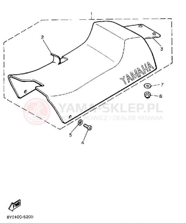 Schemat "siedzenie" do Yamaha SRV SR540J