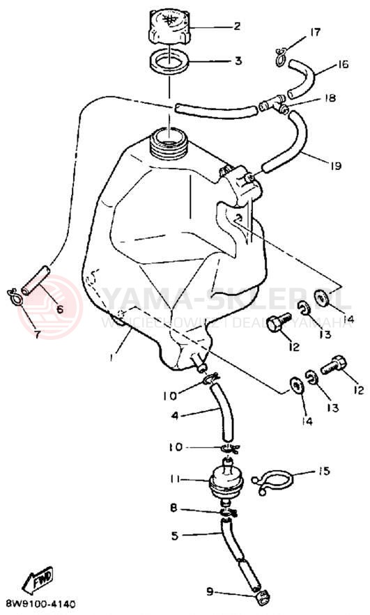 Schemat "Miska olejowa" do Yamaha ENTICER 340 ET340K