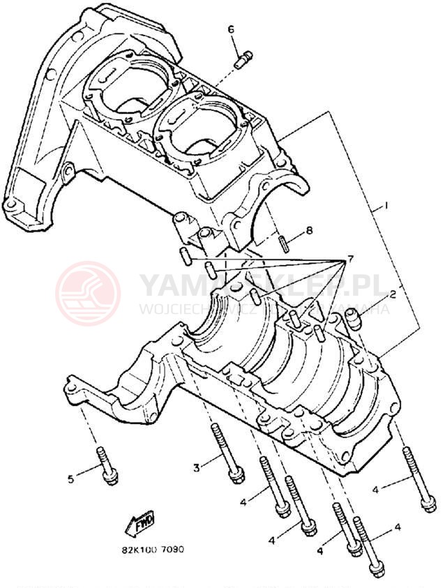 Schemat "Obudowa silnika" do Yamaha PHAZER PZ480L