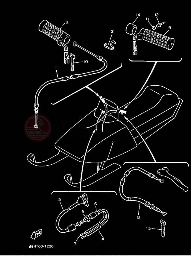 Schemat "Układ chlodzenia" do Yamaha PHAZER II PZ480R