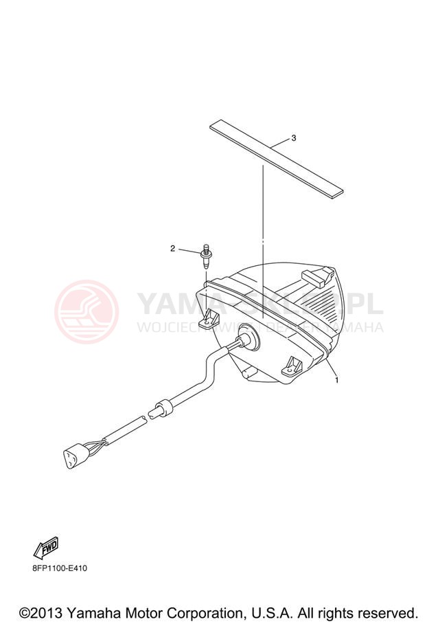 Schemat "lampa tył" do Yamaha APEX LTX RX10LTXB