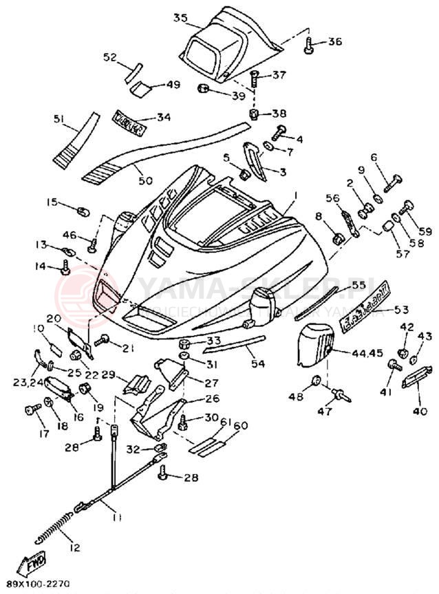 Schemat "Osłony" do Yamaha ENTICER II LT ET410TRS