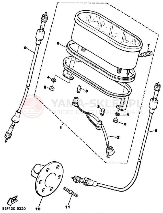Schemat "licznik" do Yamaha PHAZER PZ480N