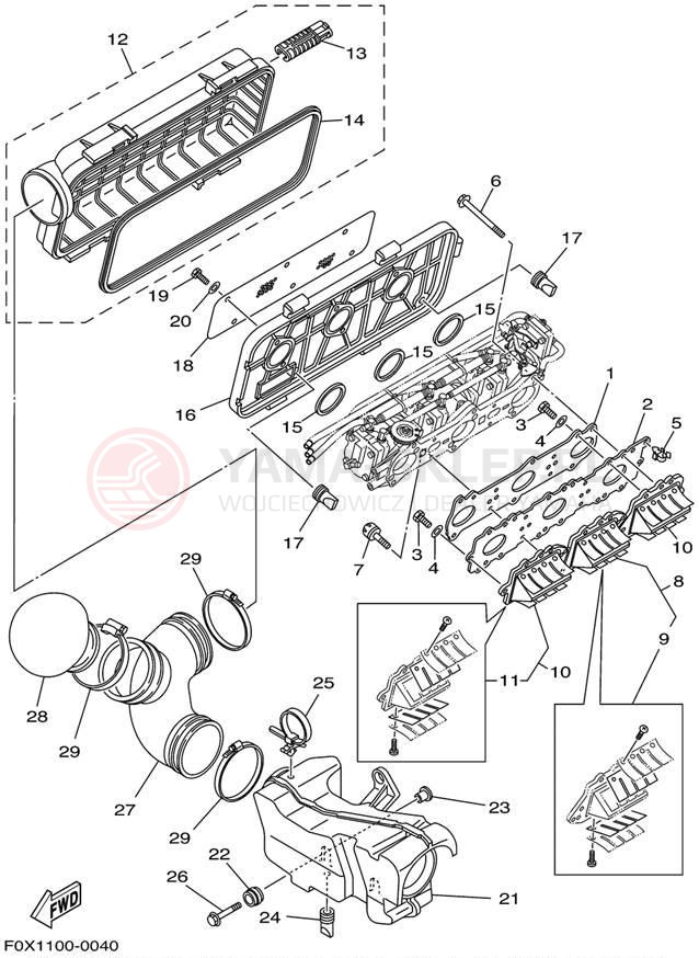 Schemat "Wtrysk paliwa" do Yamaha GP1200R GP1200AZ