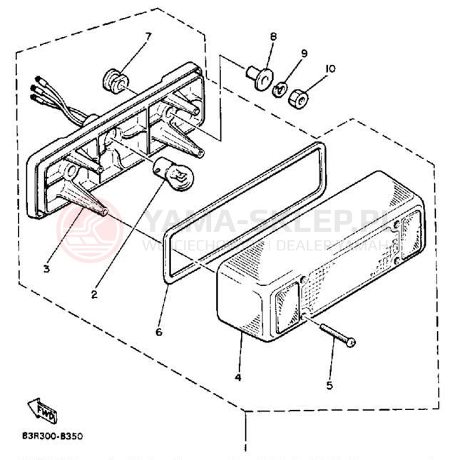 Schemat "lampa tył" do Yamaha VK540 VK540EN