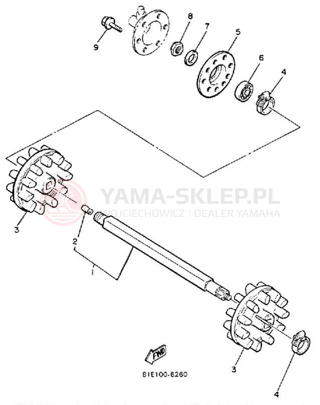 Schemat "Układ napędowy" do Yamaha INVITER CF300L
