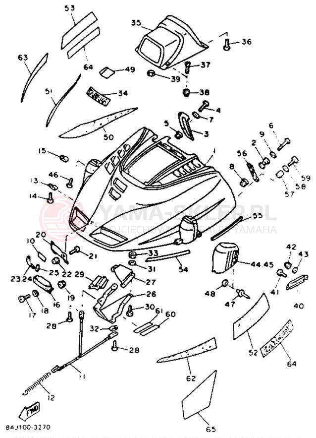 Schemat "Osłony" do Yamaha ENTICER II LT ET410TRT