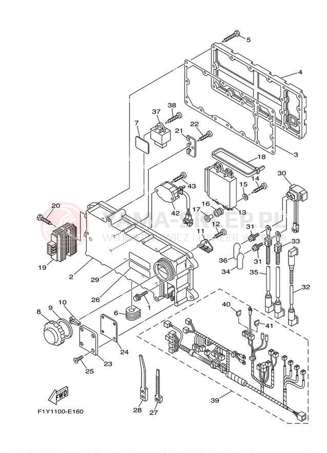 Schemat "układ elektryczny" do Yamaha FX1000-F