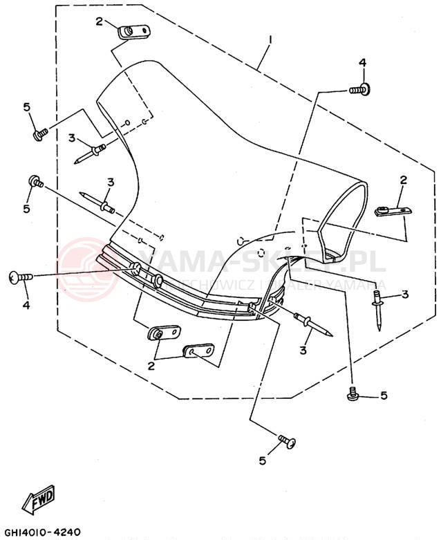 Schemat "Półki zawieszenia" do Yamaha WAVE RAIDER 1100 RA1100T