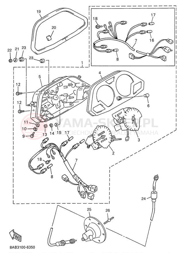 Schemat "licznik" do Yamaha VMAX 500 VX500W