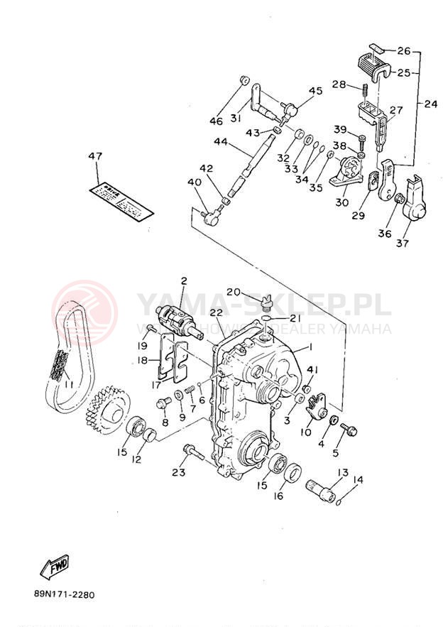 Schemat "Układ napędowy" do Yamaha VK540 II VK540EV