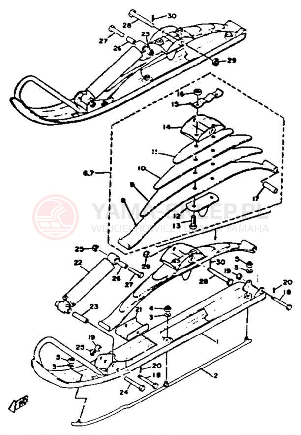Schemat "płozy" do Yamaha GP300
