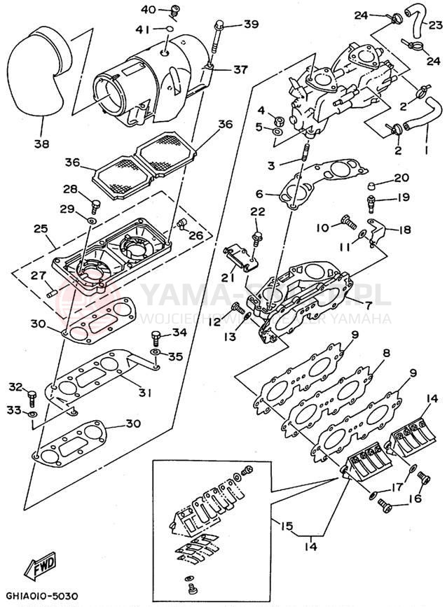 Schemat "Wtrysk paliwa" do Yamaha RA700AT