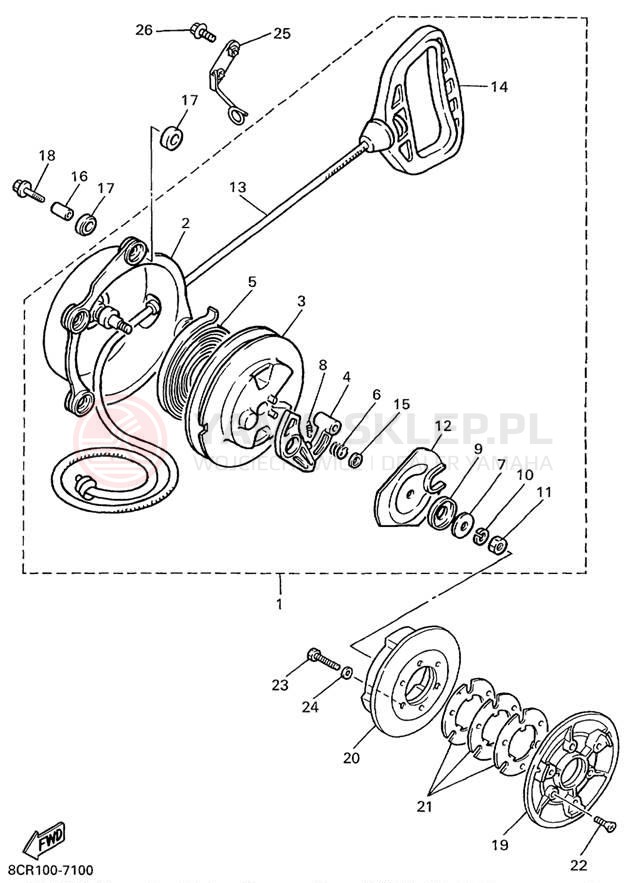 Schemat "rozrusznik" do Yamaha VMAX 600 VX600C/VX500C