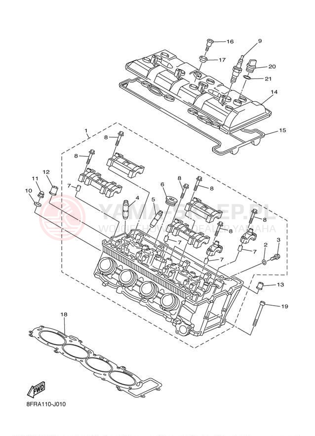 Schemat "głowica" do Yamaha APEX GT RX10GTZB/RX10GTZL