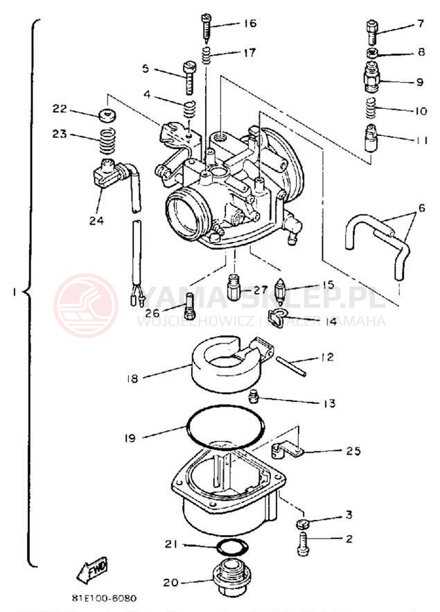 Schemat "Gaźnik" do Yamaha INVITER CF300L