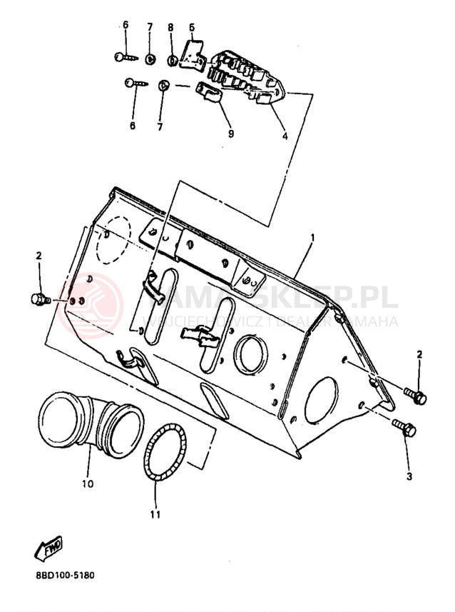 Schemat "STEERING GATE" do Yamaha BRAVO LT BR250TB