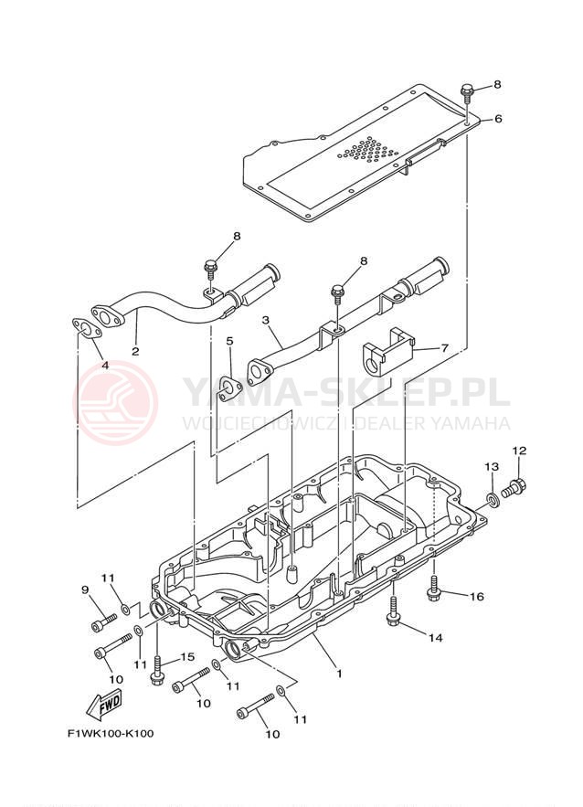 Schemat "Miska olejowa" do Yamaha WAVERUNNER FZR GX1800L