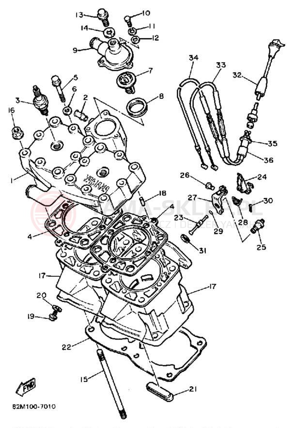 Schemat "głowica" do Yamaha EXCITER EX570L