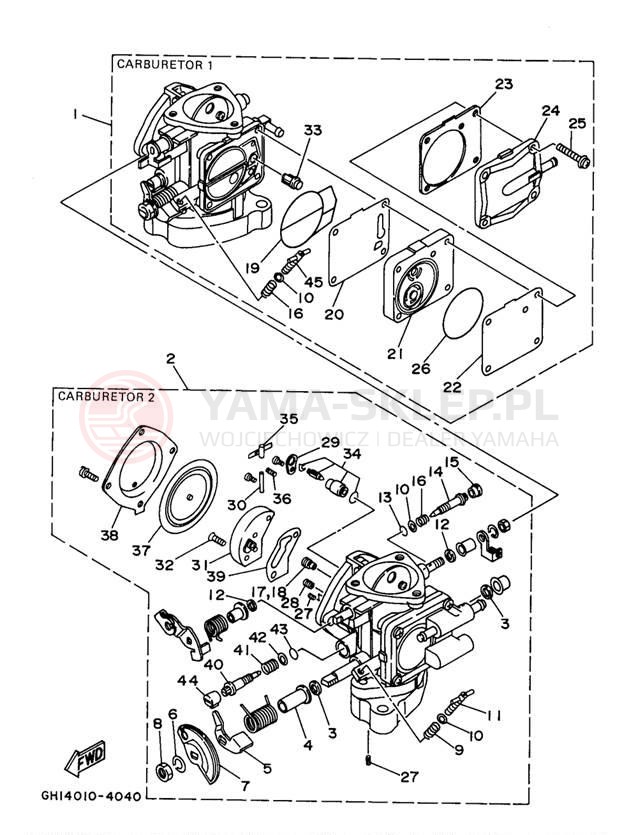 Schemat "Gaźnik" do Yamaha WAVEVENTURE 700 WVT700W