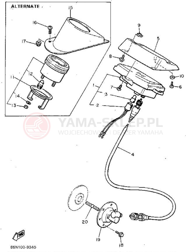 Schemat "licznik" do Yamaha OVATION LE CS340EU