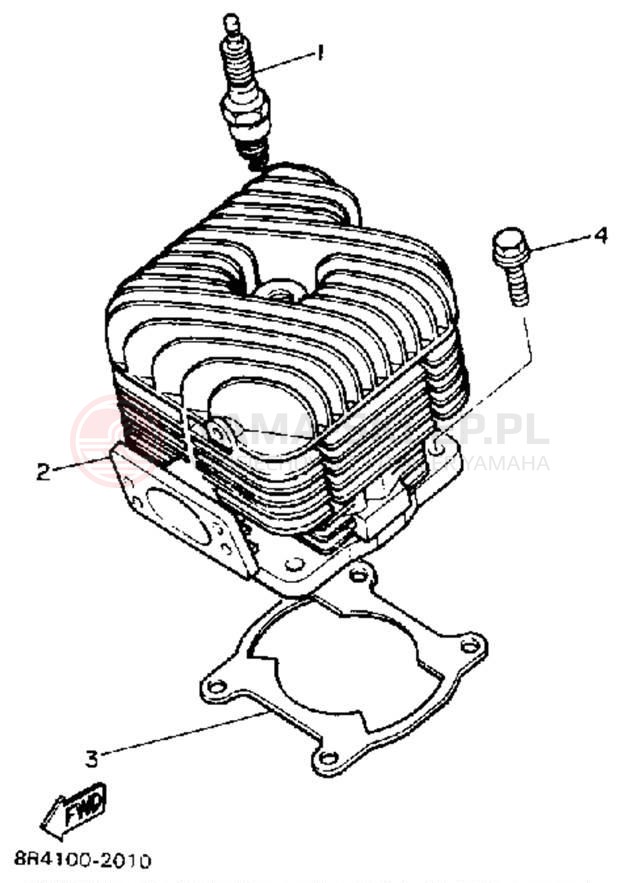 Schemat "cylinder" do Yamaha BRAVO LT (LONG TRACK) BR250TT