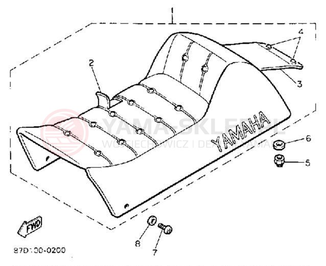 Schemat "siedzenie" do Yamaha VENTURE GT VT480GTS