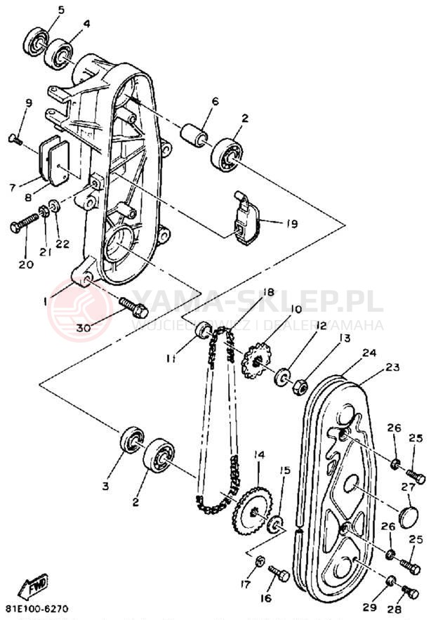 Schemat "Układ napędowy" do Yamaha INVITER CF300P