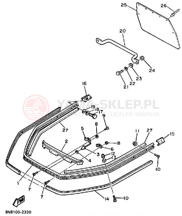 Schemat "zderzak" do Yamaha SS440 SS440J