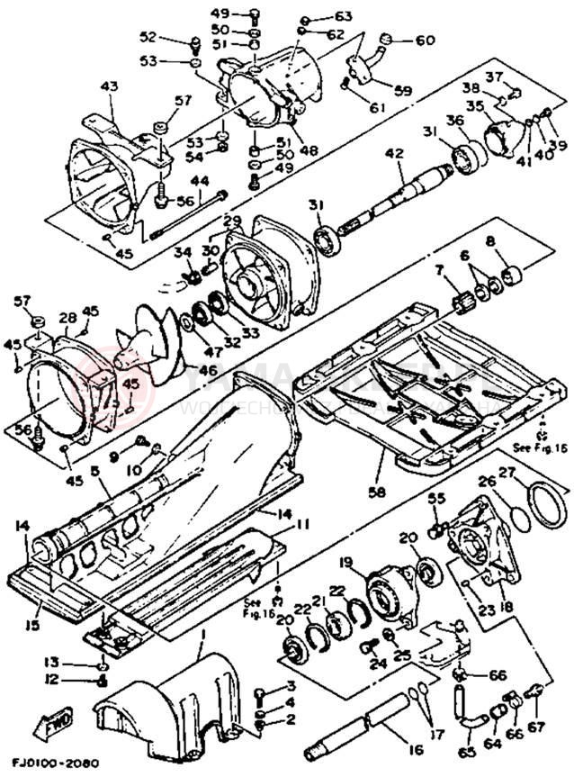 Schemat "JET UNIT" do Yamaha WAVE RUNNER III WRA650RA
