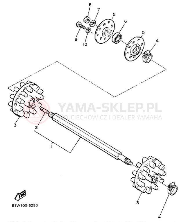 Schemat "Układ napędowy" do Yamaha ET340TL
