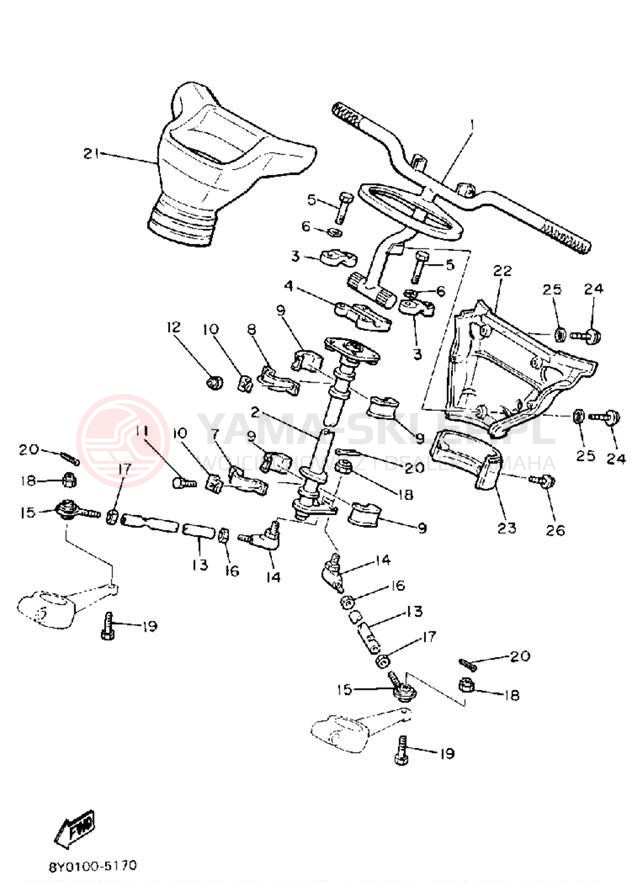 Schemat "Półki zawieszenia" do Yamaha SRV SR540J