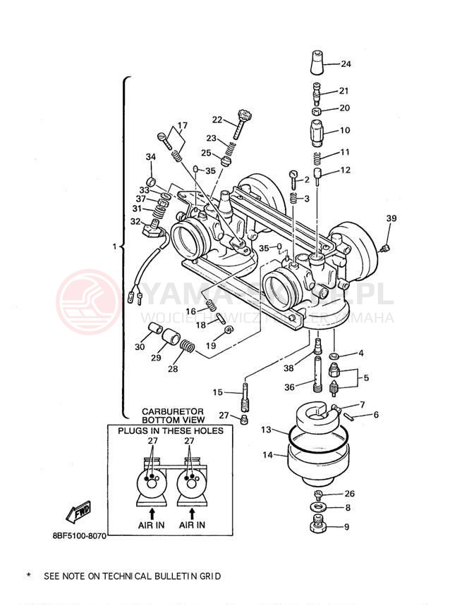 Schemat "Gaźnik" do Yamaha PHAZER MOUNTAIN LITE PZ480STC
