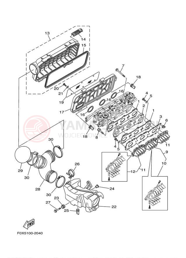 Schemat "Wtrysk paliwa" do Yamaha GP1200 GP1200AA/GP1200ACA