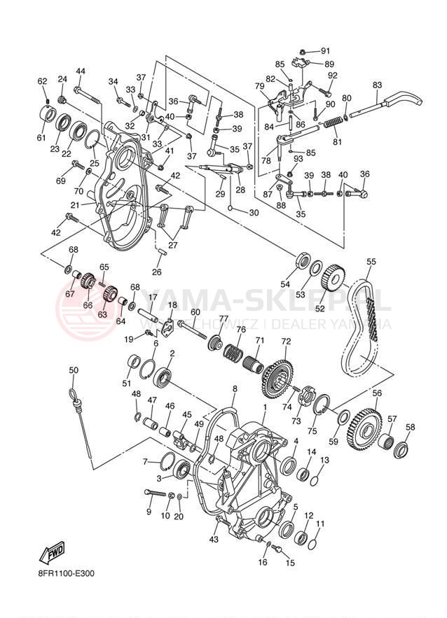 Schemat "Układ napędowy" do Yamaha ATTAK GT RXW10GTW/RXW10W
