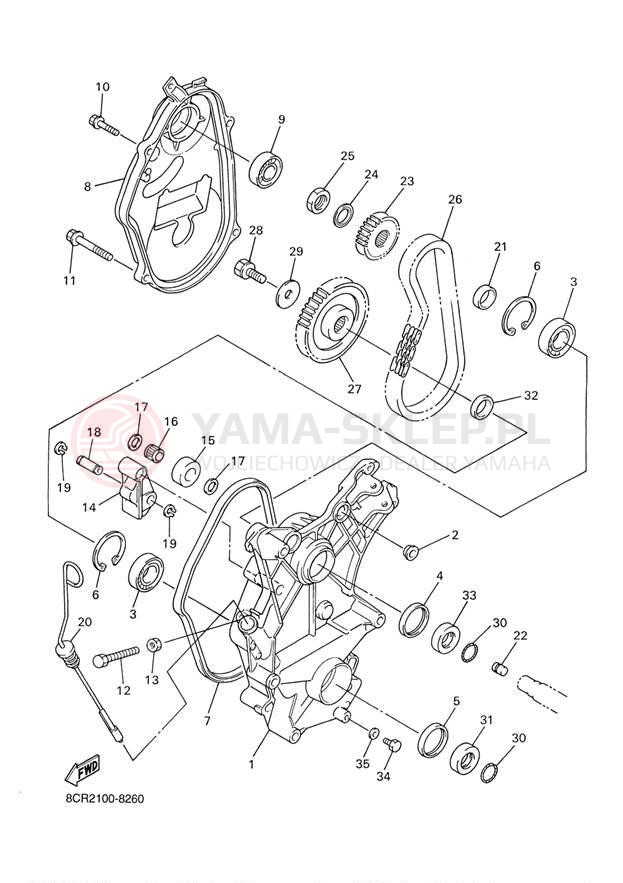 Schemat "Układ napędowy" do Yamaha SX VIPER MOUNTAIN SXV70ML