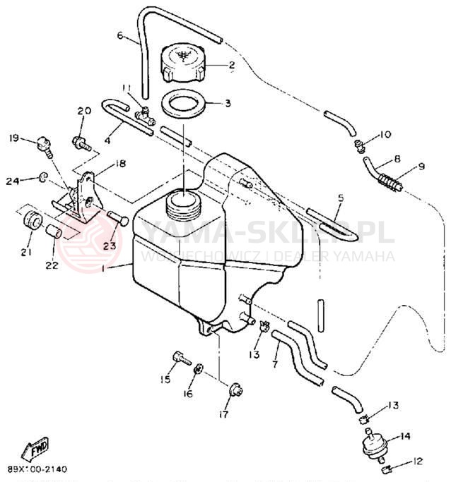 Schemat "Miska olejowa" do Yamaha ENTICER II LT ET410TRS