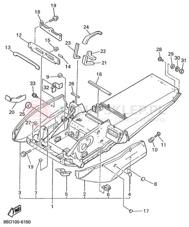Schemat "rama" do Yamaha BRAVO LT BR250TB