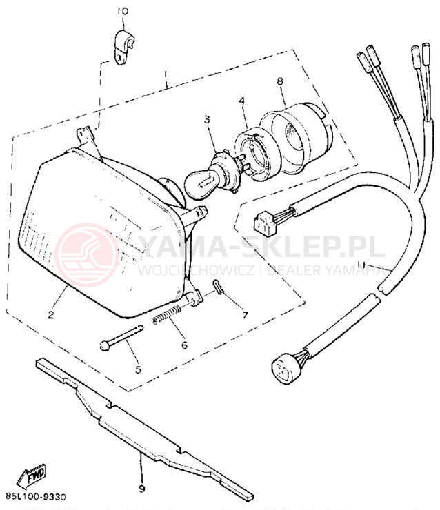 Schemat "Lampa przód" do Yamaha OVATION LE CS340ET