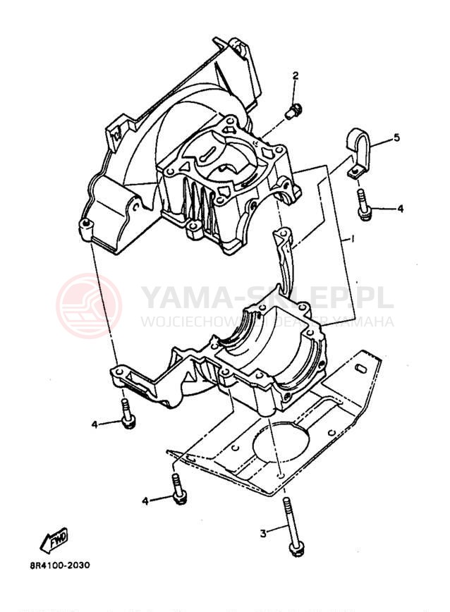 Schemat "Obudowa silnika" do Yamaha BRAVO LT BR250TB
