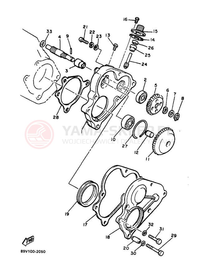Schemat "przeniesienie napędu" do Yamaha PHAZER SS PZ480B