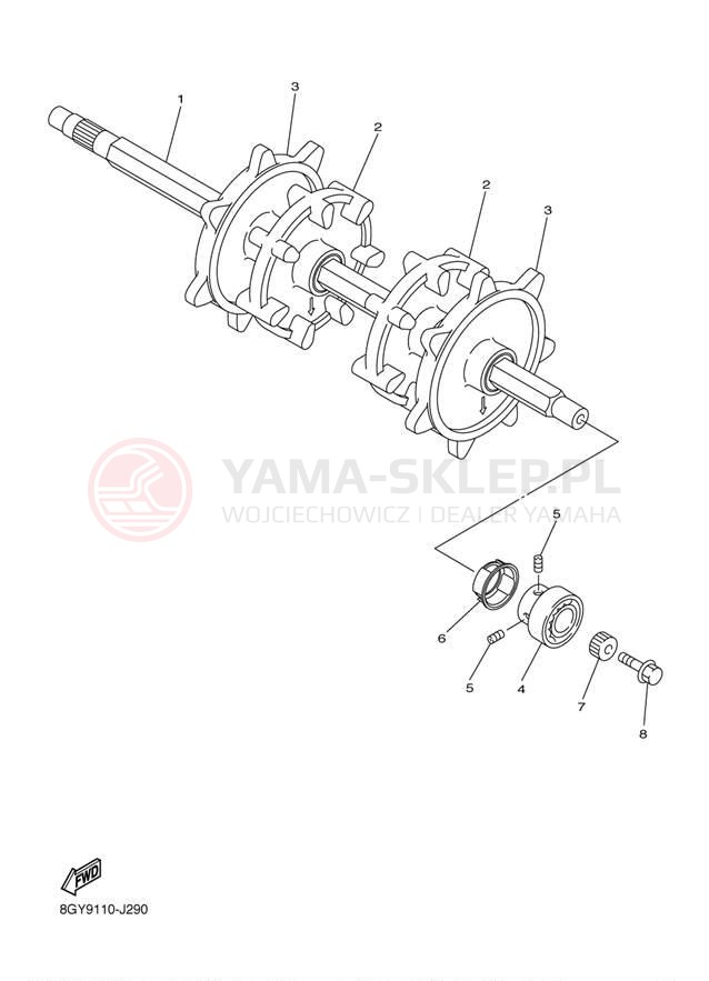 Schemat "Układ napędowy" do Yamaha APEX MTX RX10MTZW