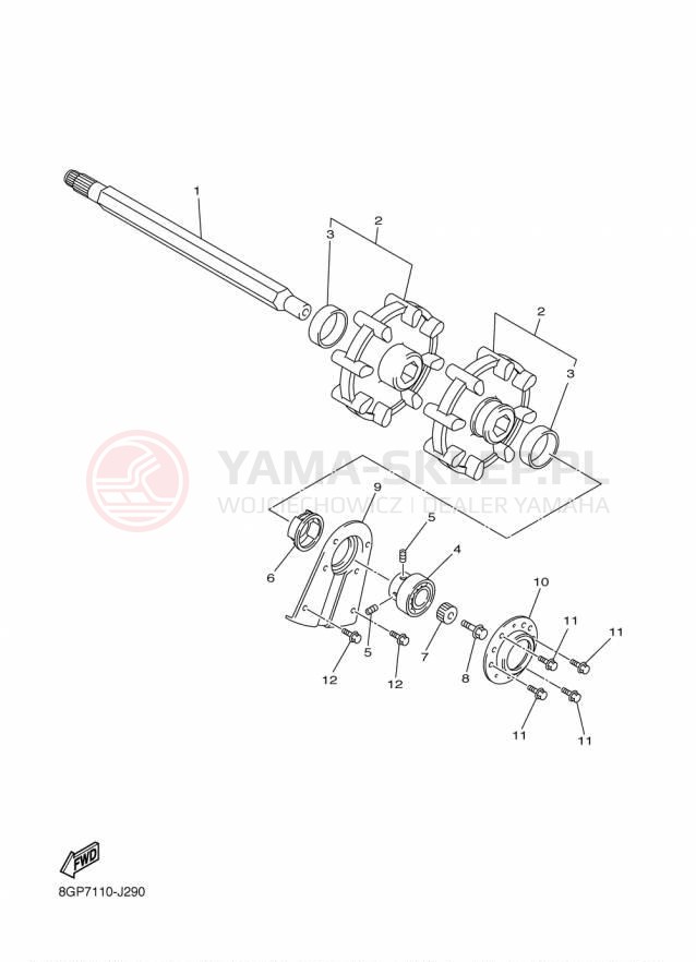 Schemat "Układ napędowy" do Yamaha PHAZER MTX PZ50MTFB
