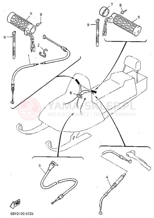 Schemat "Układ chlodzenia" do Yamaha ENTICER II LT ET410TRV