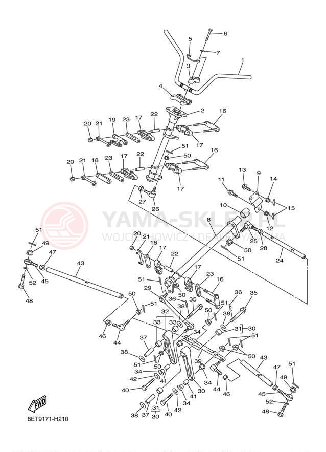 Schemat "Półki zawieszenia" do Yamaha RS VENTURE RST90AS
