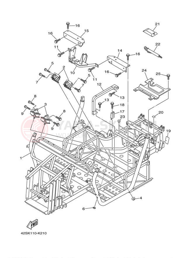 Schemat "rama" do Yamaha YXR7FHD