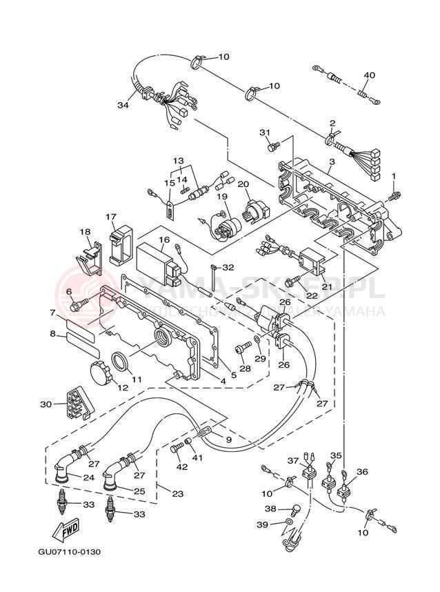 Schemat "układ elektryczny" do Yamaha GP800 GP800Y