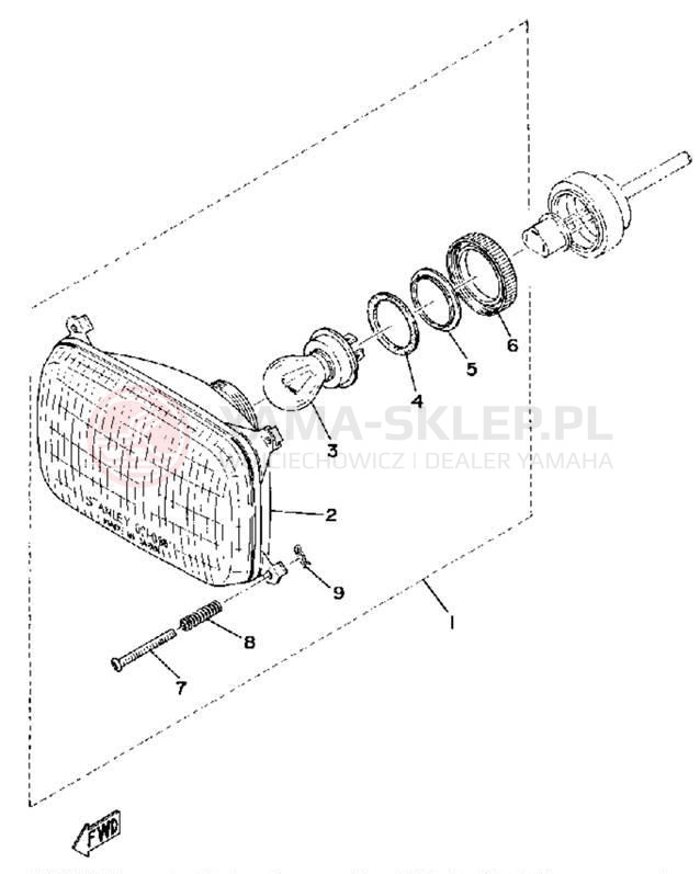 Schemat "Lampa przód" do Yamaha GS340A