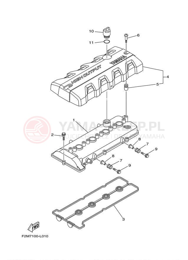 Schemat "cylinder" do Yamaha VXR VX1800AL